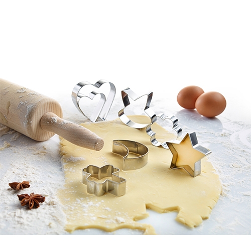 6 Assorted Garnishing Biscuit Cutters