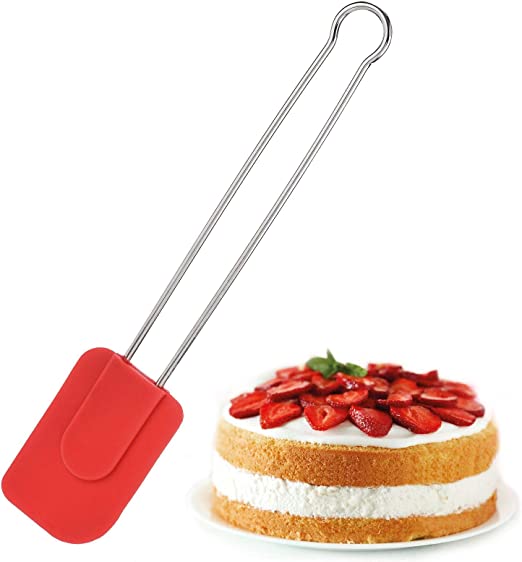 Heat Resistant 285 mm Silicone Spatula Stainless Steel Handle