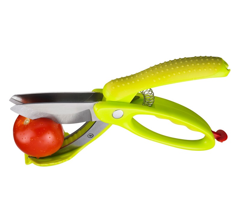 Stainless Steel & Pp Salad Scissors Green Handles