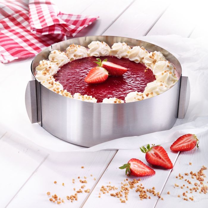 Stainless Steel Adjustable Cake Setting Ring H 8.5 cm