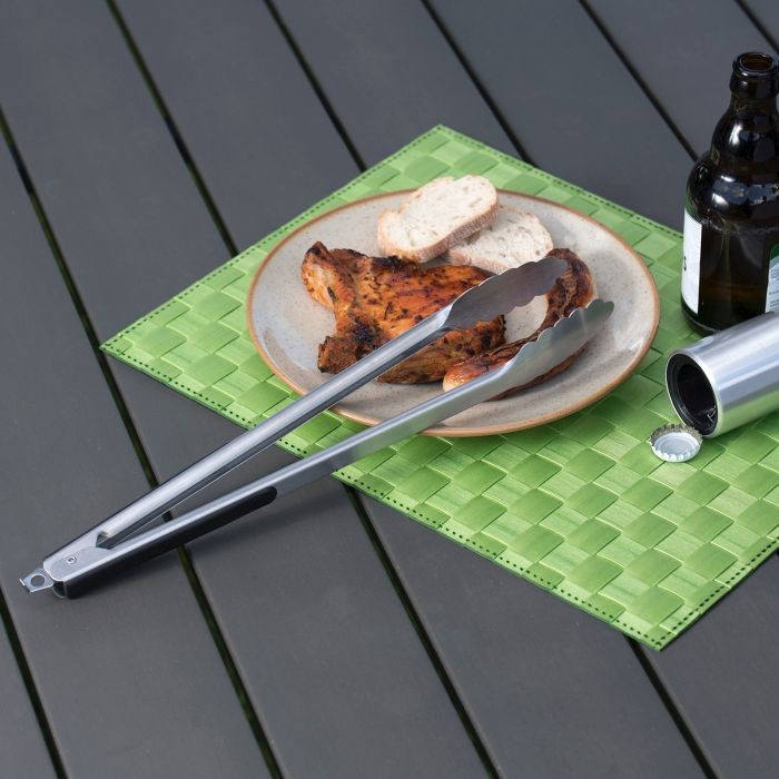 Stainless Steel Barbecue Tongs With Rubber Coated Handles