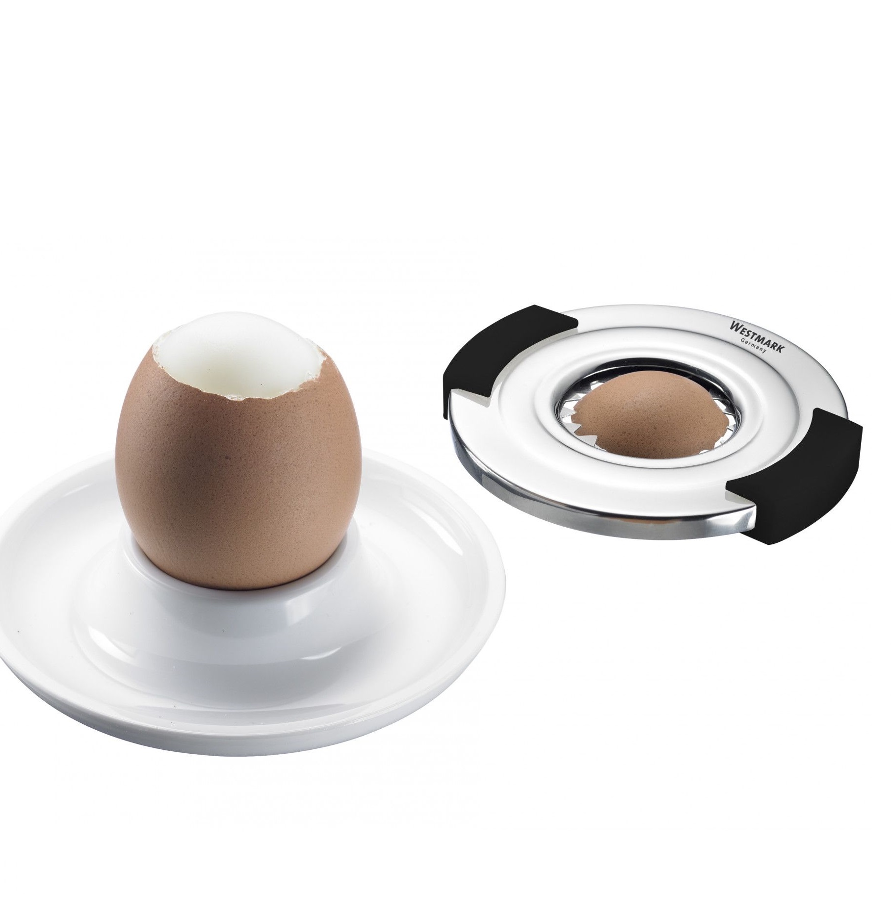 Stainless Steel Egg Cutter With Plastic Elements