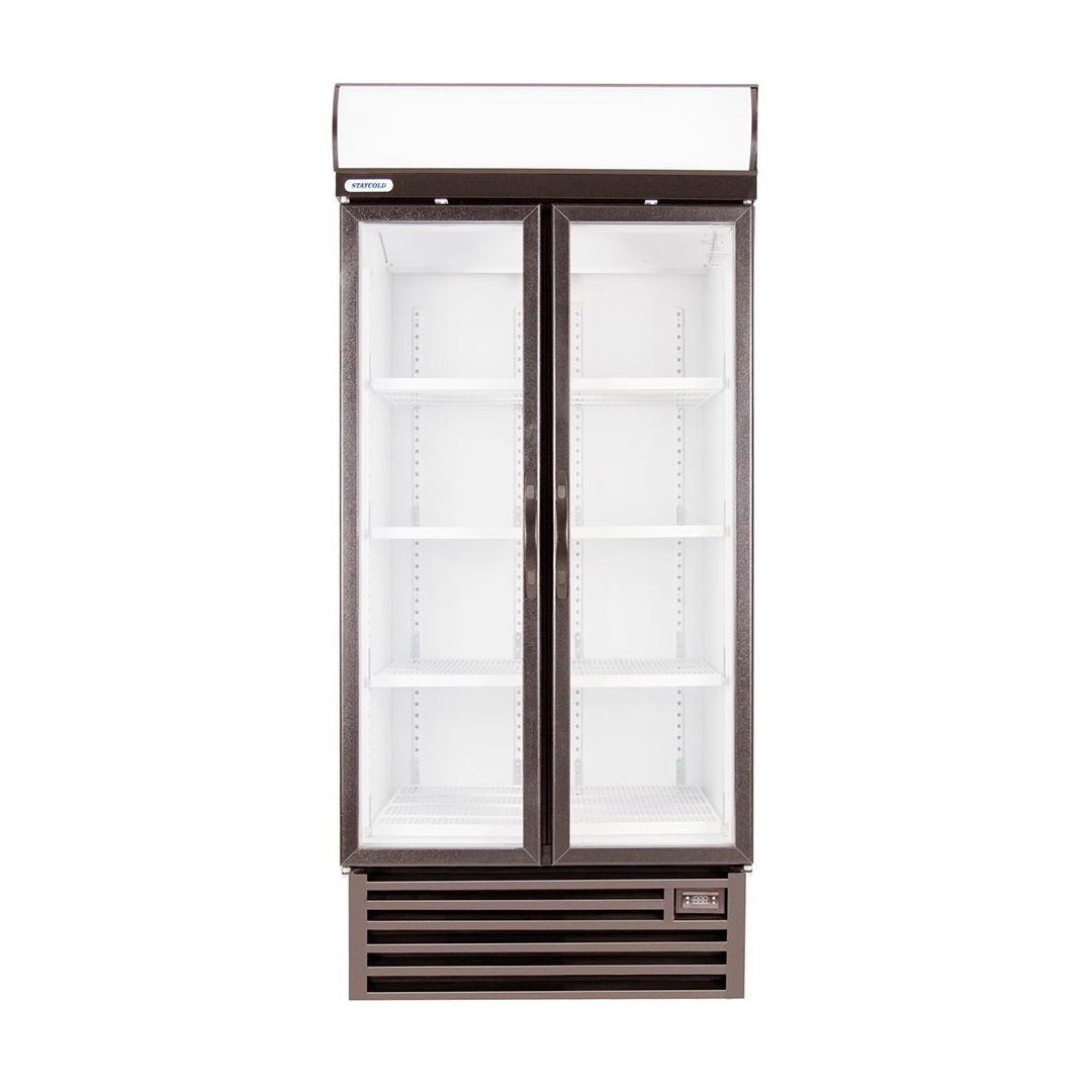 HD890 Double Hinged Door Display Fridge