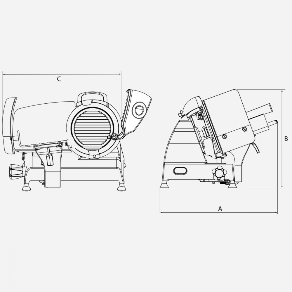 Berkel Red Line Slicer 250 sketch