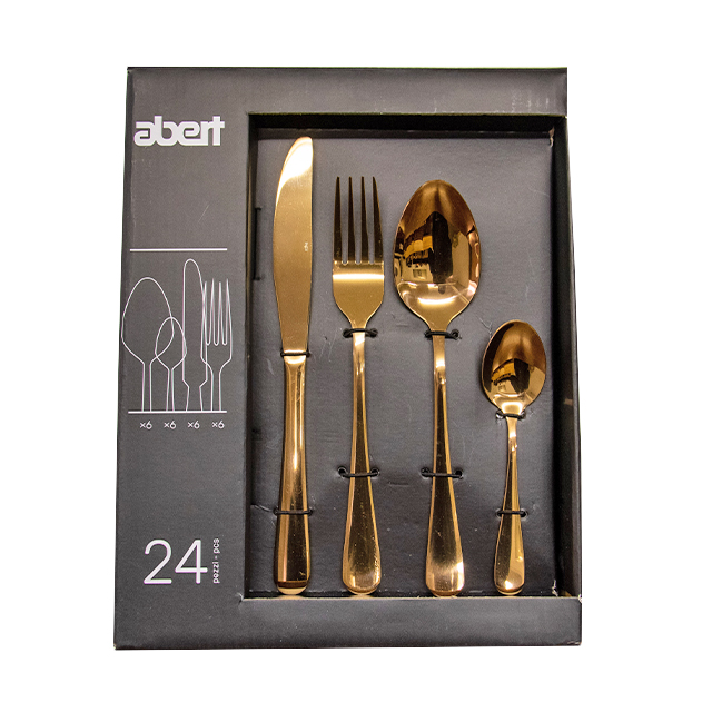24 Piece Malaga copper inox 18/c