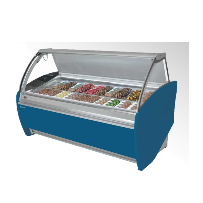 Ice Cream Display Case 1875mm In Orange
