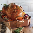 Copper (3ply) Roasting Pan, Bronze Handles W 40 x L 30 cm