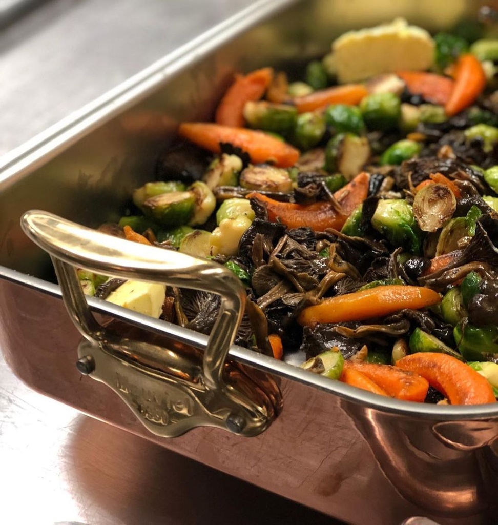 Copper (3ply) Roasting Pan, Bronze Handles W 40 x L 30 cm