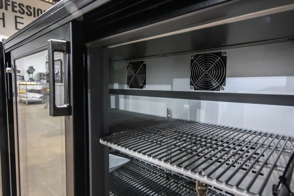 Back-Bar Fridge With 2 Sliding Glass Doors In Black 850mm