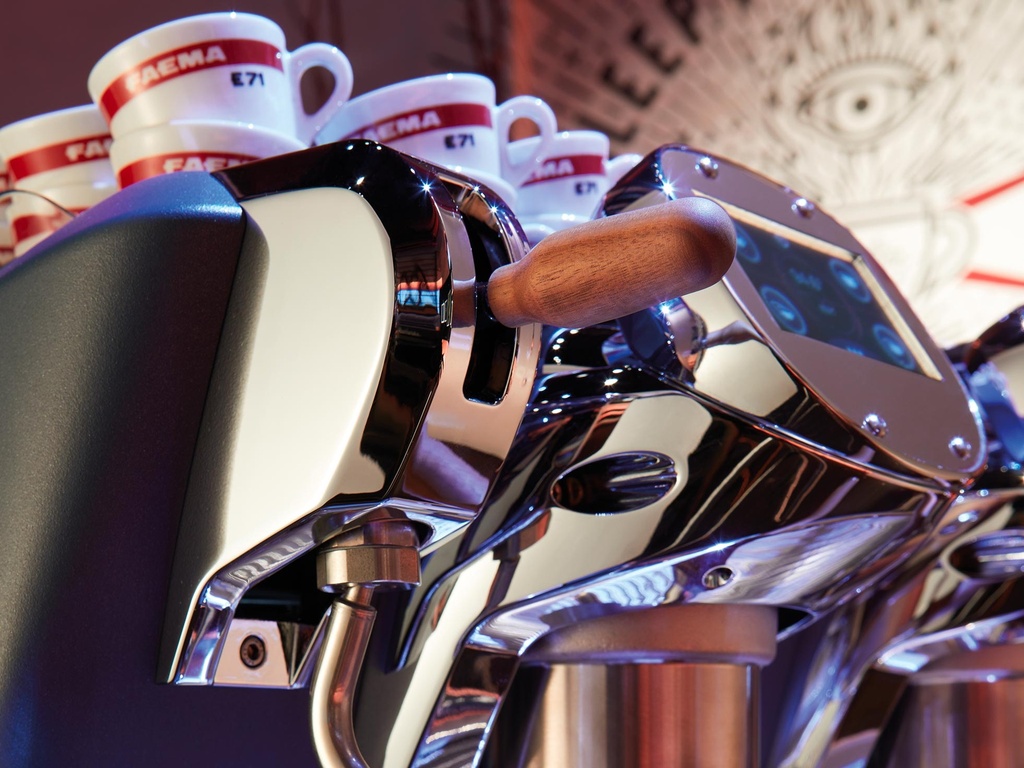 FAEMA E71 Touch A2 Espresso Machine Blue Pearl Edition