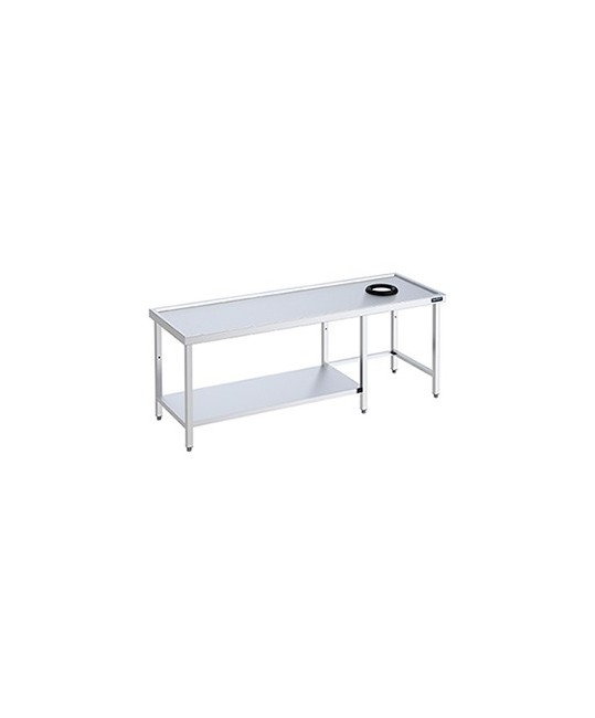 Table with waste chute 1400x700x850 with shelf