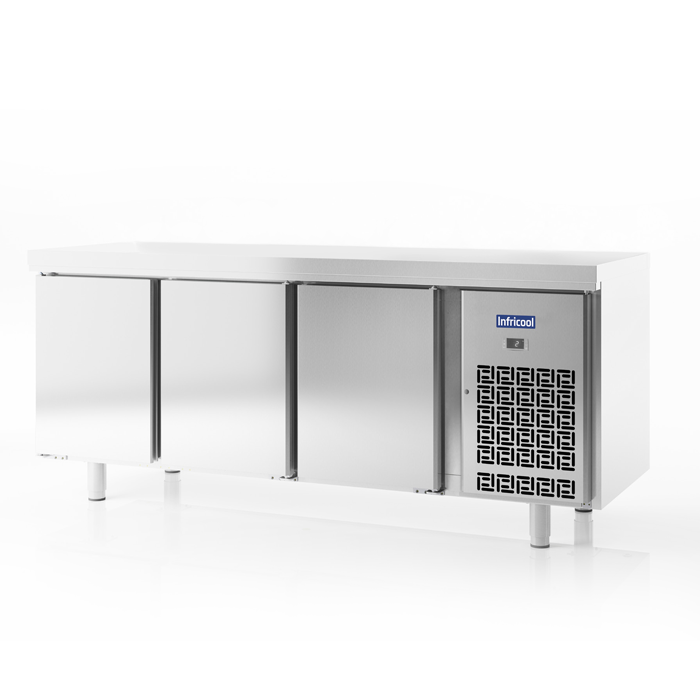 Infricool 3 Solid Door Undercounter Fridge (No Splashback)