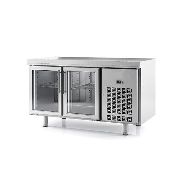 Infricool 2 Glass Door Undercounter Fridge 1468x700x850mm (No Splashback)