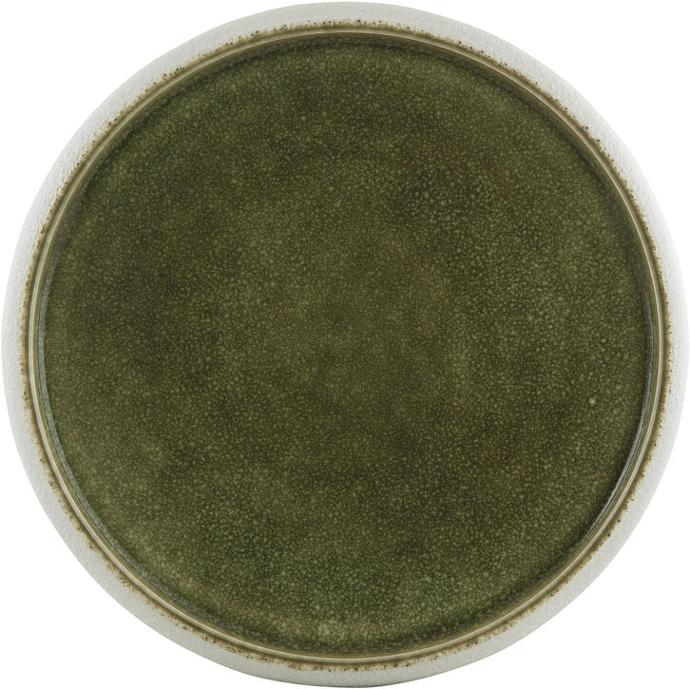 Saveurs Plate Blanc/Olive 235mm
