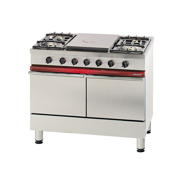 1000 Cooker, 4 Gas Burner Stove, Sp 2 x 55 Lt Electric Conv Ovens