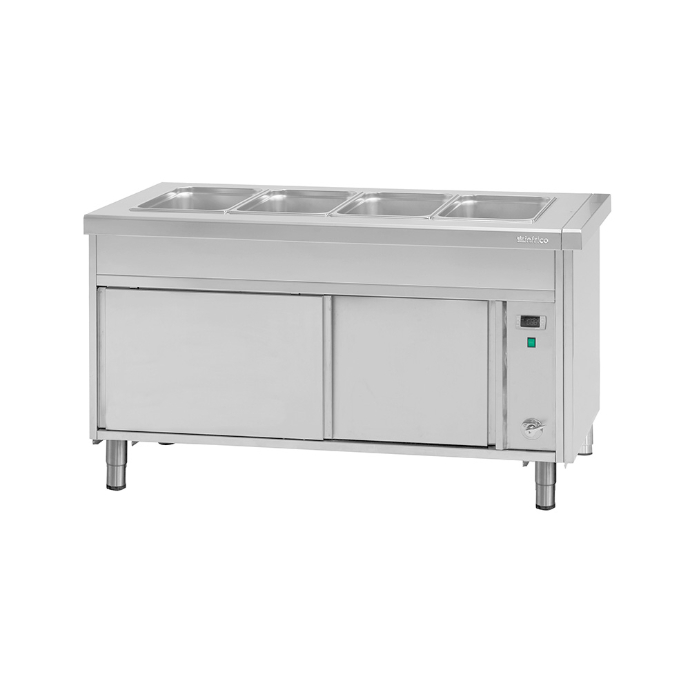 1500mm Bain Marie With On Neutral Cabinet With Sliding Doors