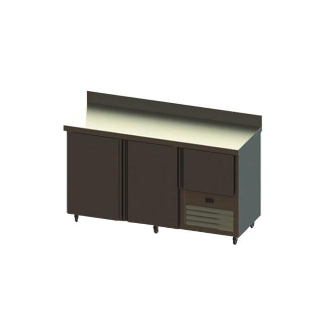 2.5 Stainless Steel Door Underbar Fridge With Splashback
