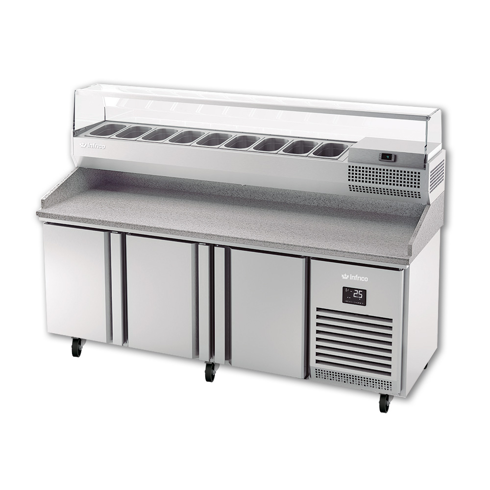 2000mm Pizza Undercounter With 3 Doors
