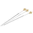3 Piece Stainless Steel Kebab Skewer With Brass Handle