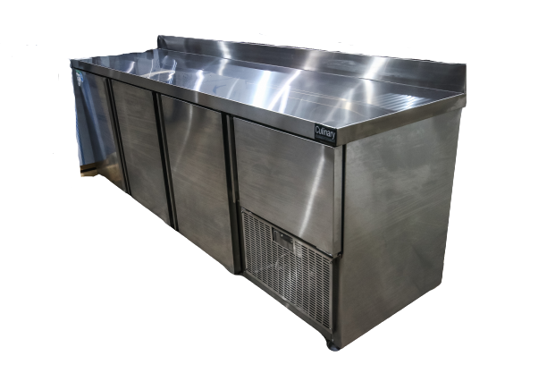 3.5 Stainless Steel Door Underbar Fridge With Splashback
