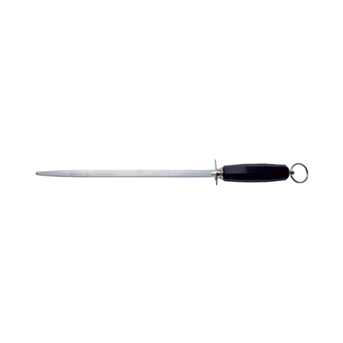 31 cm Round Sharpening Steel Black Handle