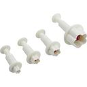4 Flower Garnishing Biscuit Cutters