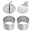 4 Piece Stainless Steel Circular Dessert / Food Mould Ø 75 X 55 mm