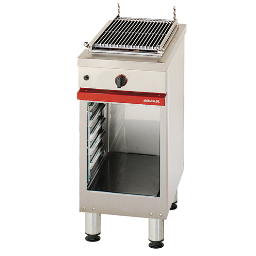 400 Cabinet Lava Stone Gas Grill - Open Bay