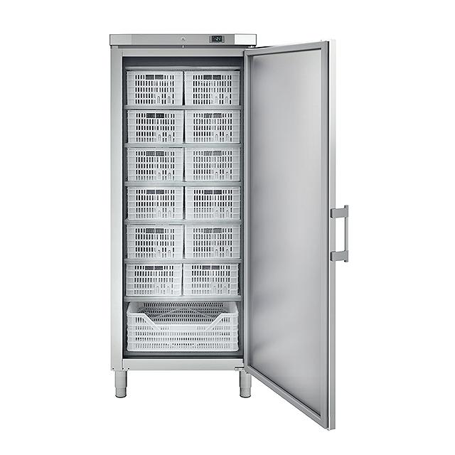 Upright Freezer with 13 Baskets and Single Stainless Steel Door