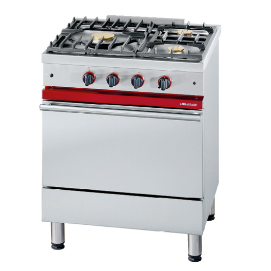 700 Cooker, 3 Open Burners, 1 Gastronorm 1/1 Gas Oven