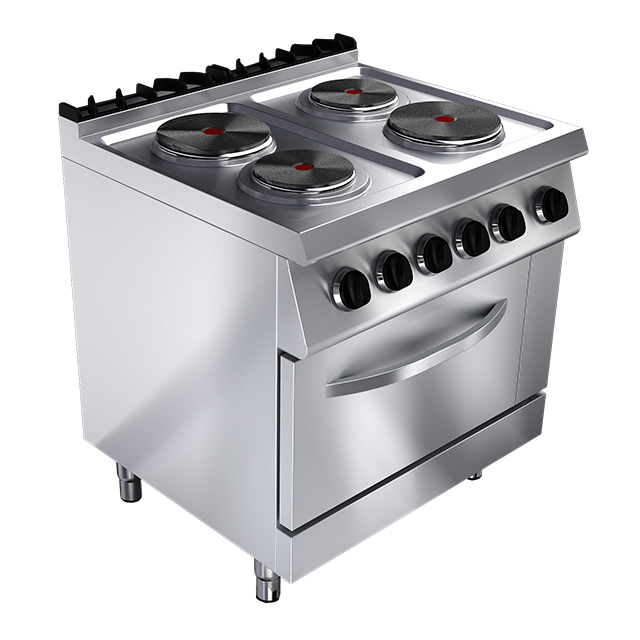 Kusina 700 Series Range W/ Electric 4 Round Plates, Oven 800x730x900mm
