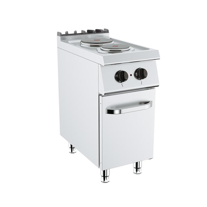 Kusina 700 Series Cooker W/ Electric 2 Round Plates, Cupboard 400x730x900mm