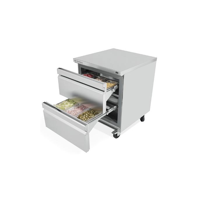 702mm Undercounter Refrigerator With S/S 2 Drawers