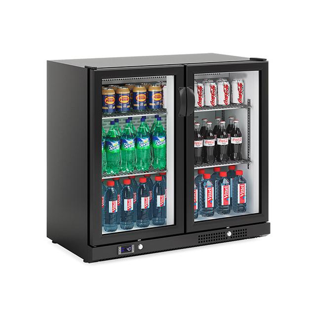 900mm Double-Door Back-Bar Refrigerator With Wire Shelves
