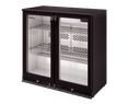 Back-Bar Fridge With 2 Sliding Glass Doors In Black 900mm