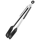 Black Nylon Serving Tongs With Stainless Steel Handle & Lock