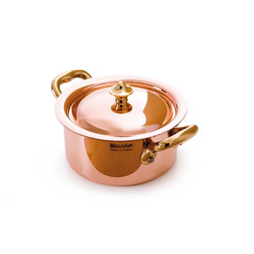 M'Minis Cocotte with lid with bronze handle 9cm