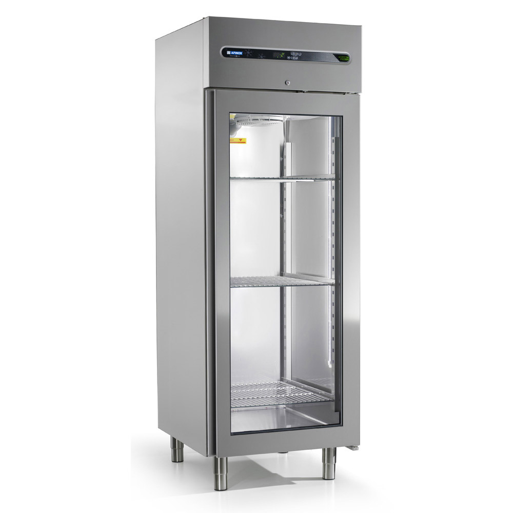 Upright S/S Fridge 700 Lt, Single Glass Door