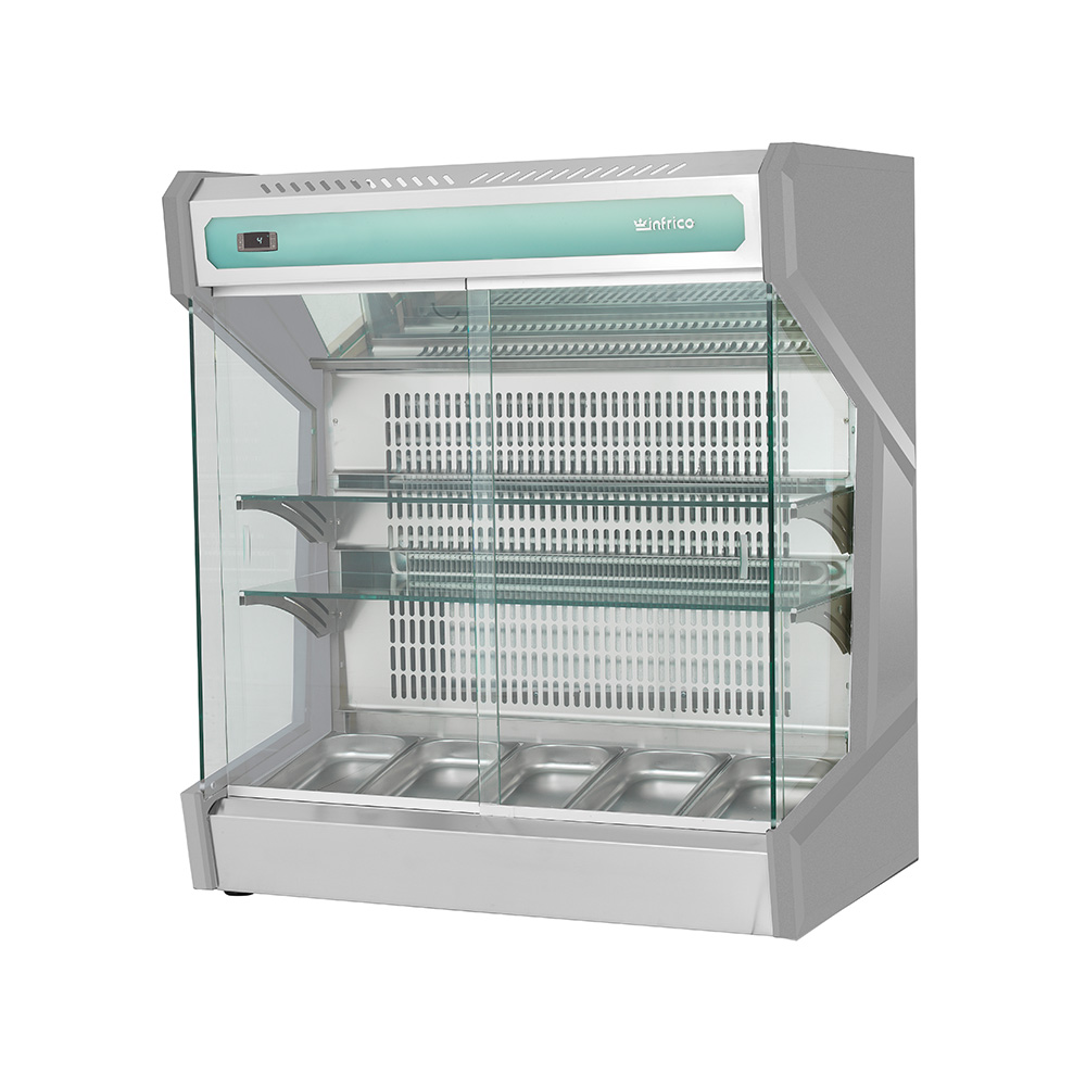 Wall Display Case With Shelves & Digital Control 1350mm