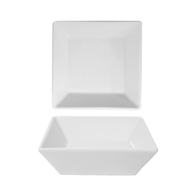 Square Deep Plate 19 cm (Merid) White Porcelain