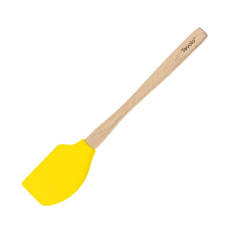Sunray Yellow Silicone Spatula With Wooden Handle