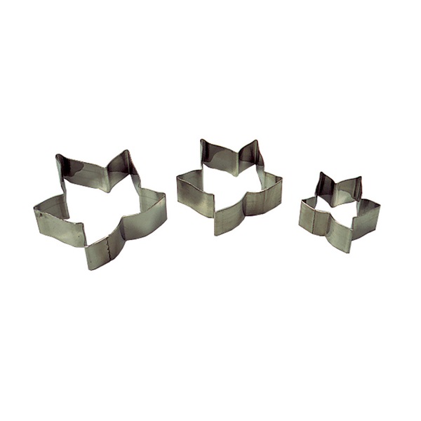 Set Of 3 S/Steel W 2.4, 3.4 & 4 cm Ivy Leaf Cutters