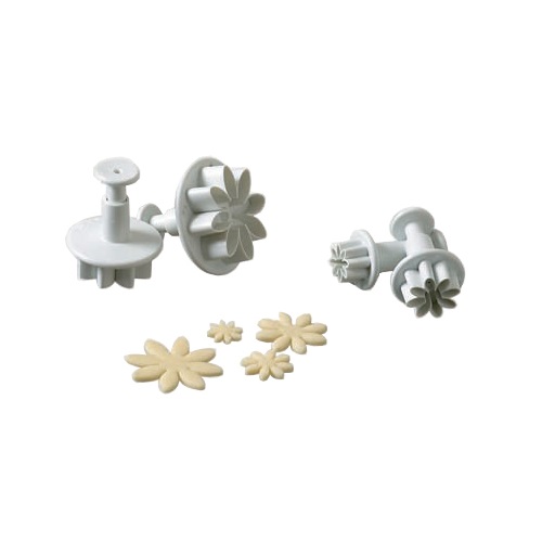 Set Of 4 Plastic Ø 1.4,1.9,2.8,3.5 cm Daisy Pastry Cutters