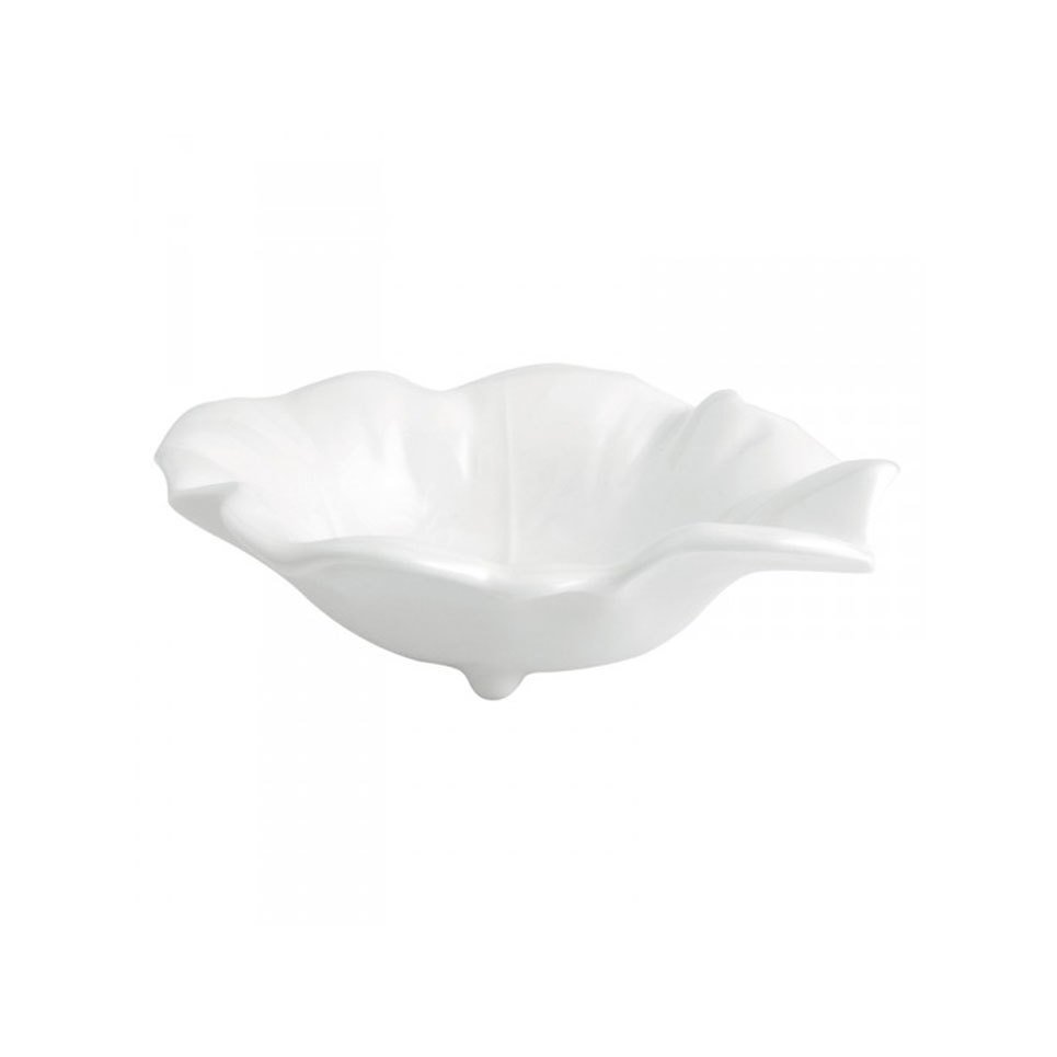 Snack Plate (Leaf Bowl) White Porcelain