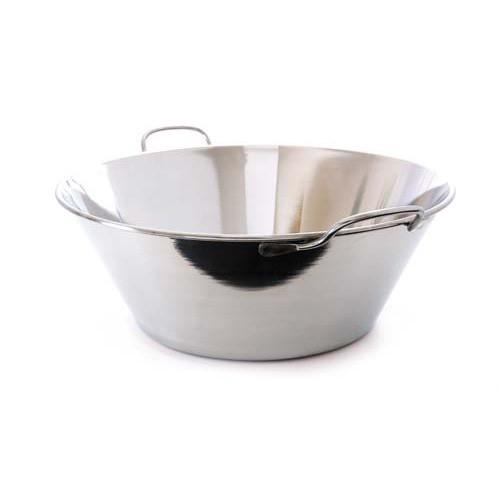 S/S Ø 35 cm Splayed Bowl With S/S Handles