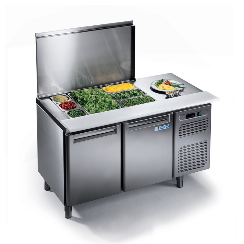 Salad Bar 2 Cavity, GN 1/1 Counter With S/S Lid