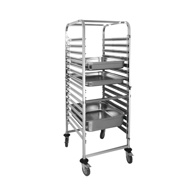 S/S Demont GN 2/1 Trolley 17 Levels W Polymide Wheels