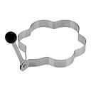 Stainless Steel Flower Shaped Food Mould With Black Knob Handle (Set Of 2)