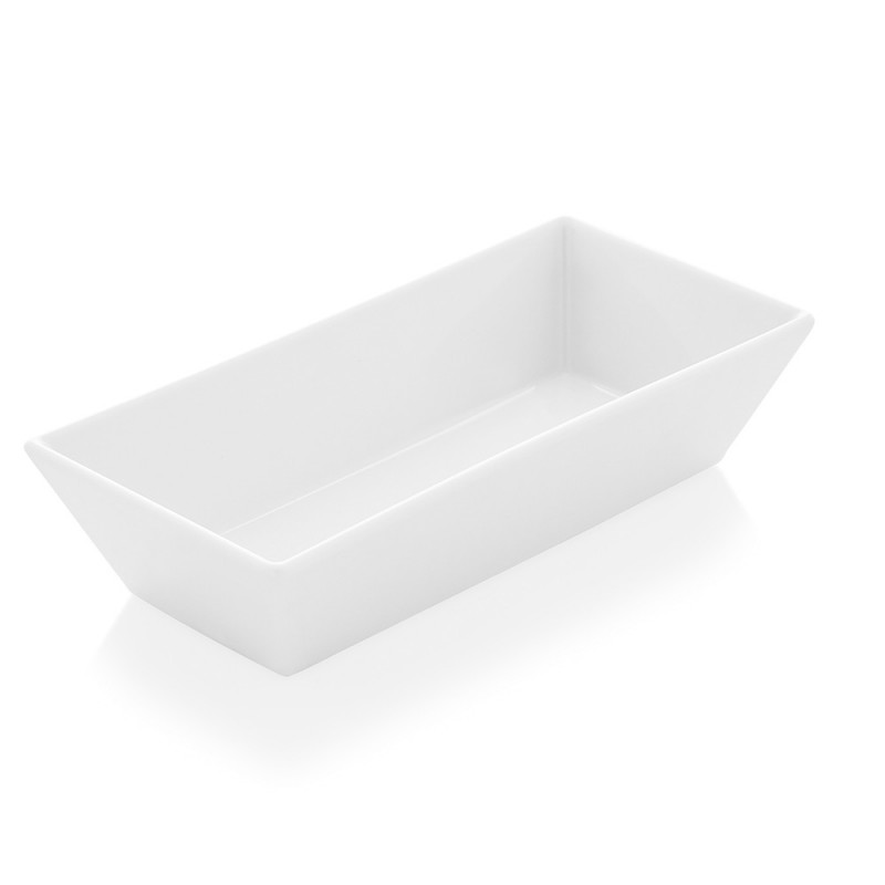 Rectangular Deep Dish 20 cm (Merid) White Porcelain