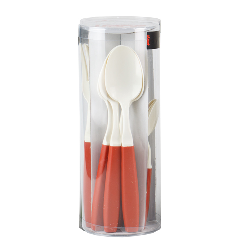 Rust Coloured 16 Piece Plastic Cutlery Set